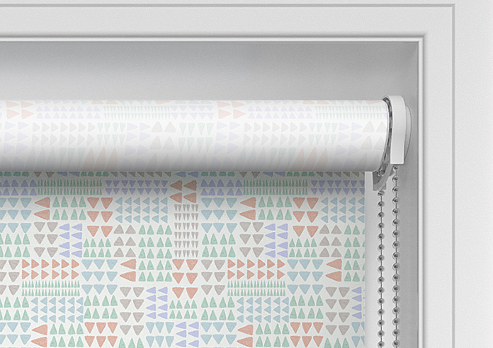 Watercolour Triangles, Bronze Azure - Twist&Fit Roller Blind - Image 11